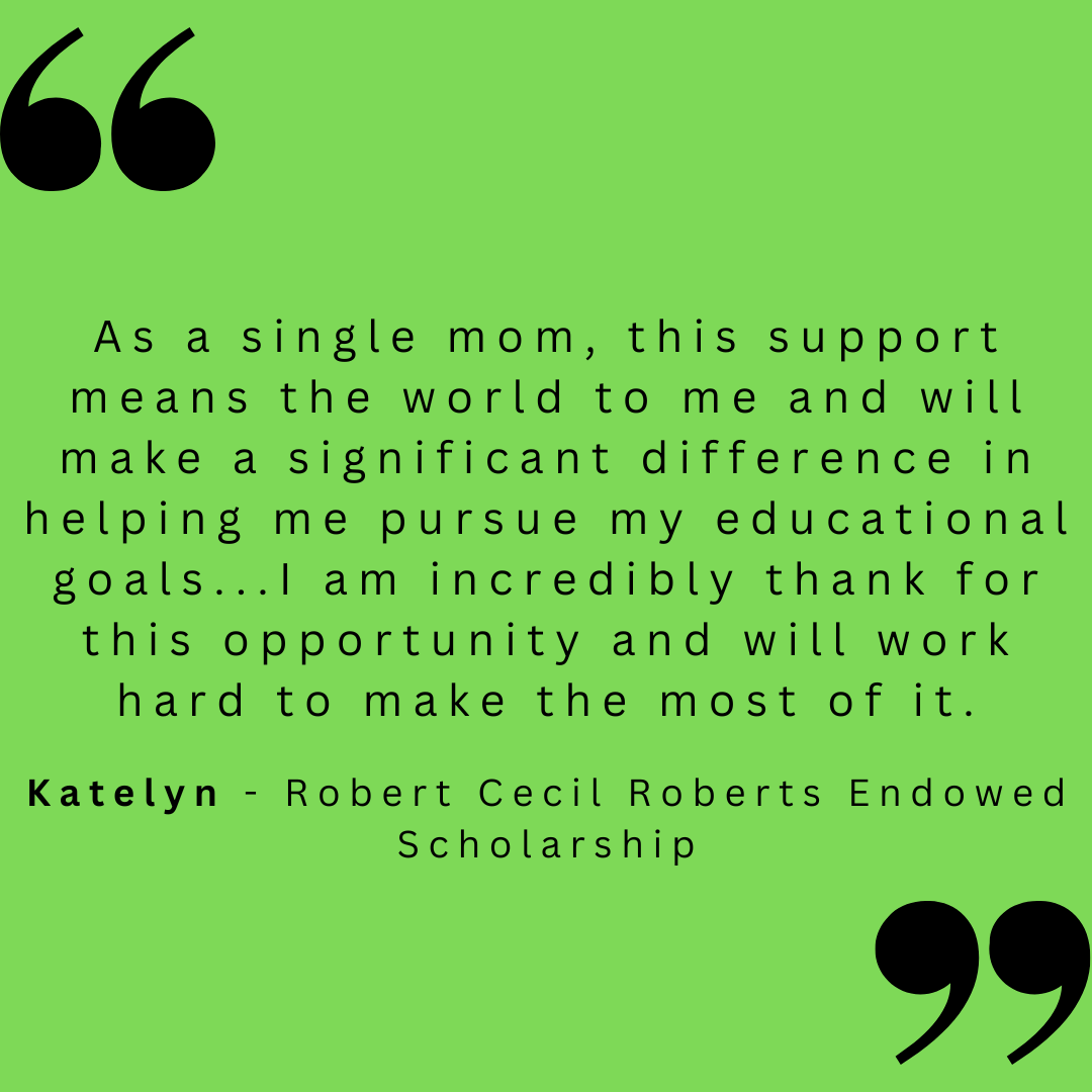 As a single mom, this support means the world to me and will make a significant difference in helping me pursue my educational goals...